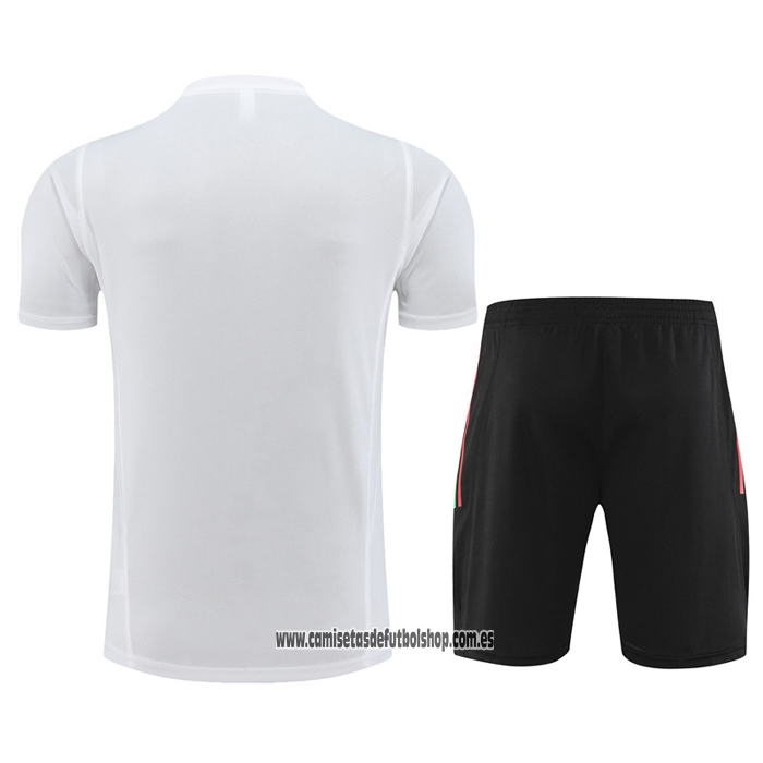 Chandal del Manchester United 23-24 Manga Corta Blanco - Pantalon Corto
